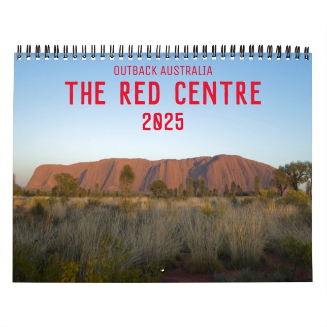 Calendário Outback Austrália, Centro Vermelho Uluru Kata Tjut (Capa)