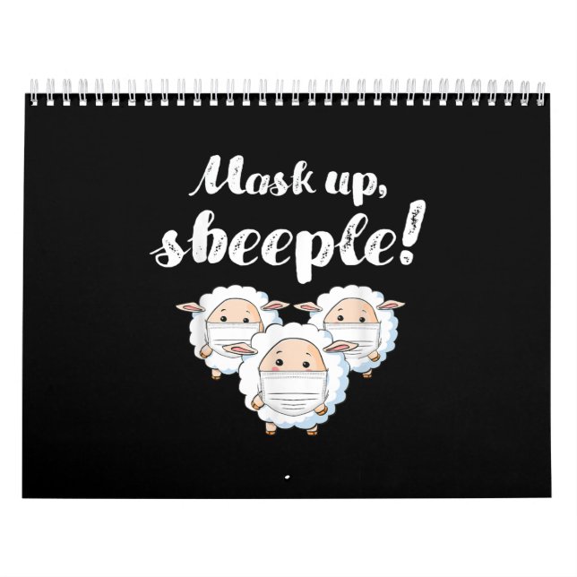 Calendário Ovelha na máscara | Presente perfeito para Amantes (Capa)