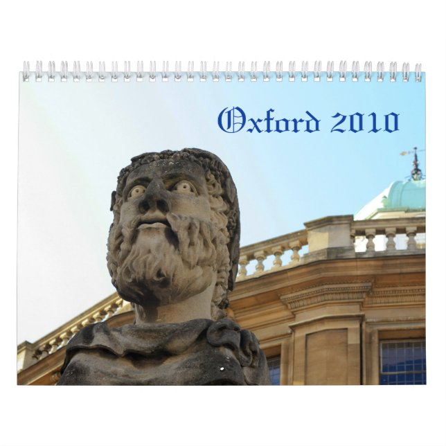Calendário Oxford, Reino Unido 2010 (Capa)