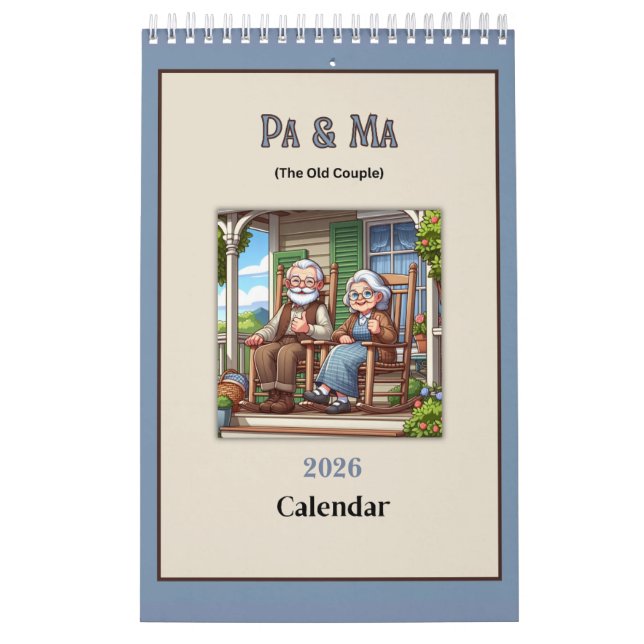 Calendário Pa & Ma (The Old People) Fun 2026 Calendar (Capa)