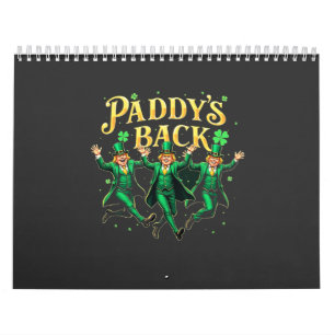 Calendário Paddy's Back Dia de São Patrício Trump Dancing