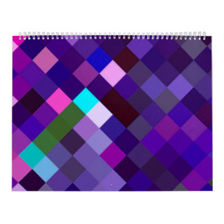 Calendário Padrão ixelado - Roxo