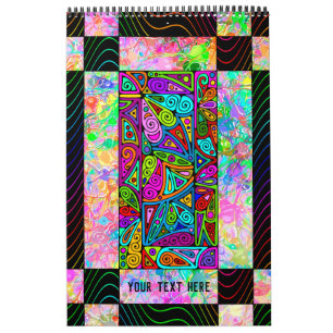 Calendário Padrão Pintado Digitalmente E À Mão Art 1.º - Pint