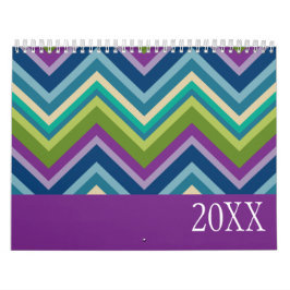 Calendário Padrões Coloridos e Designs Divertidos