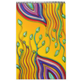 Calendário Padrões De Mão E Digitalmente Pintados Art 9°