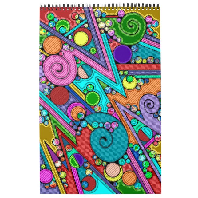 Calendário Padrões De Mão E Digitalmente Pintados Artigo 12º (Capa)