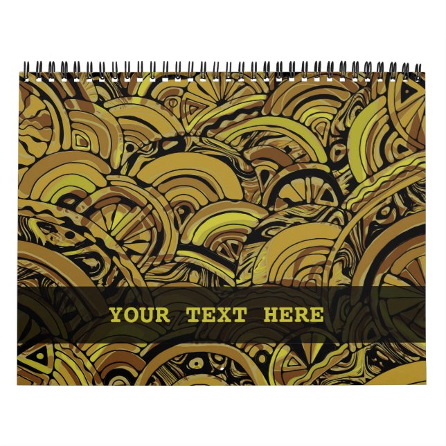 Calendário Padrões De Mão E Digitalmente Pintados Artigo 15º (Capa)