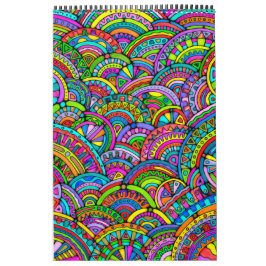 Calendário Padrões De Mão E Digitalmente Pintados Artigo 27º