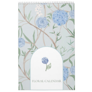 Calendário Padrões Florais Grandmillennial Atemporais