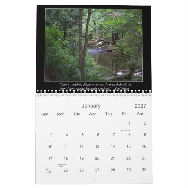 Calendário Pagans e o mundo natural (Jan 2027)