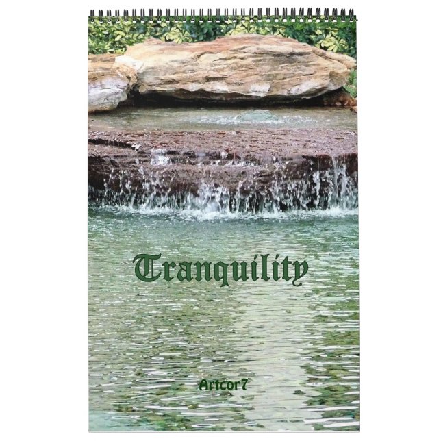 Calendário Página Solteiro de Tranquilidade em Cascata do Cal (Capa)