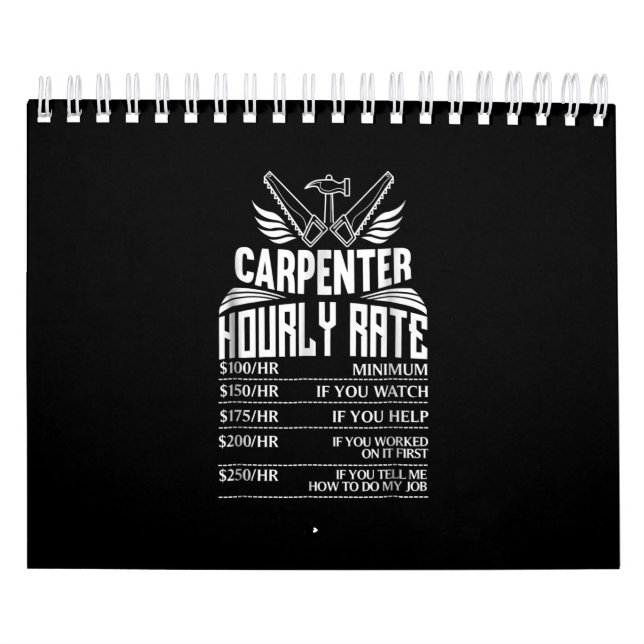 Calendário Pai Engraçado do Excelente de madeira do carpintei (Capa)