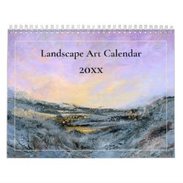 Calendário Paisagem Abstrato Art Original Painting 202X