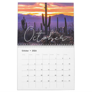 Calendário Paisagem de Mensagens Personalizadas e Parede do S