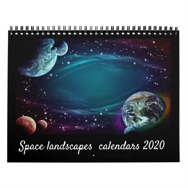 Calendário Paisagem Espacial Elegante Moderna 2021 Calen (Capa)