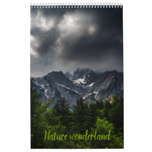 Calendário Paisagem fotográfica da wonderland da natureza v3