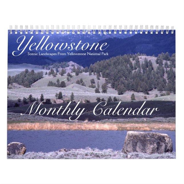 Calendário Paisagem natural Yellowstone USA Monthly (Capa)
