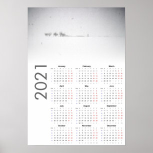 Calendário Paisagem Nevada 2021 Poster