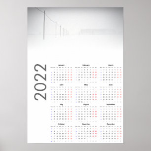 Calendário Paisagem Nevada 2022 Poster