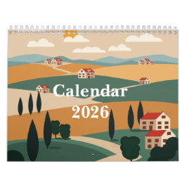 Calendário Paisagem rural pitoresca