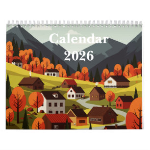 Calendário Paisagem rural pitoresca