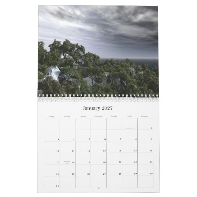 Calendário Paisagens 2011 (Jan 2027)