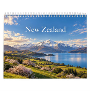 Calendário Paisagens Cênicas e Natureza da Nova Zelândia