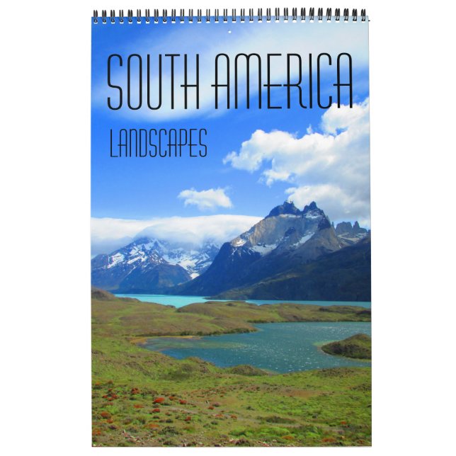 Calendário paisagens da américa do sul (com localizações) (Capa)