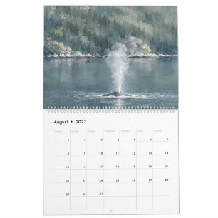Calendário Paisagens do Alasca Glaciares Floresta Vida Selvag