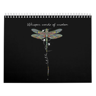 Calendário Palavras Sussuras De Dragonfly De Brocade Sabedori