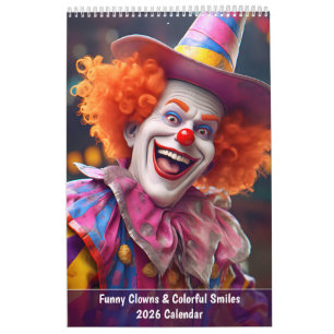 Calendário Palhaços Engraçados & Sorrisos Coloridos Calendári