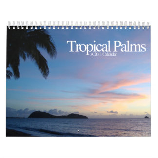 Calendário Palmas tropicais