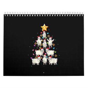 Calendário Papais noeis Árvore de Natal Luzes Engraçadas Pr