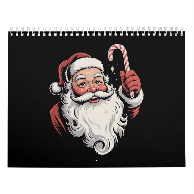 Calendário Papais noeis de Natal - Retro Gift Vintage (Capa)