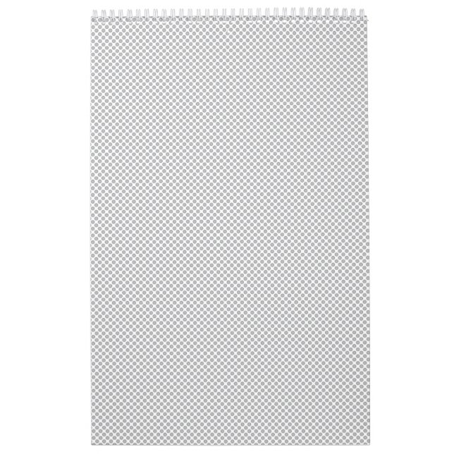 Calendário Papel de Presente Cinza com Padrão de Natal Modern (Capa)
