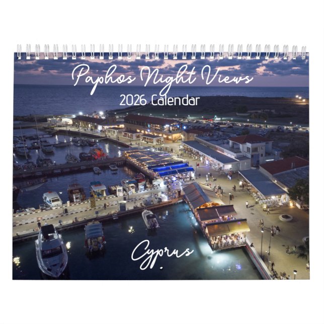 Calendário Paphos Night Views 2026 Calendar by Paphos Life (Capa)