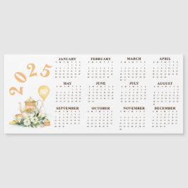 Calendário Par-Tea Amarelo Floral 2025
