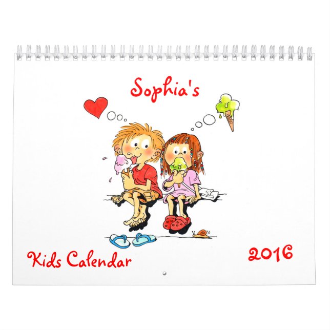 Calendário Para Crianças 2016 - Calendário Engraça (Capa)