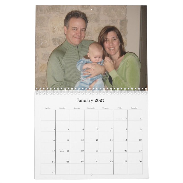 Calendário para o Patsy da avó (Jan 2027)