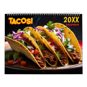 Calendário Parede de comida Taco Foodie 2027