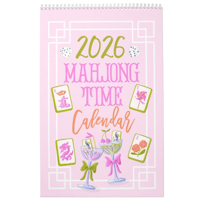 Calendário Parede do Tempo de Mahjong 2026  (Capa)