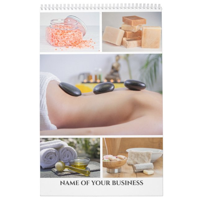 Calendário parede fotográfica Spa salon| chic comercial (Capa)