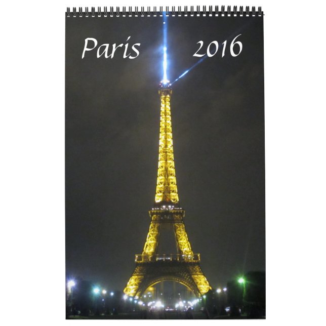 Calendário Paris france 2016 (Capa)