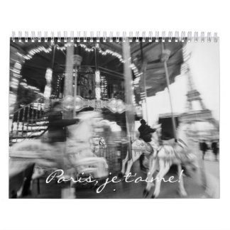 Calendário Paris, t'aime do je!