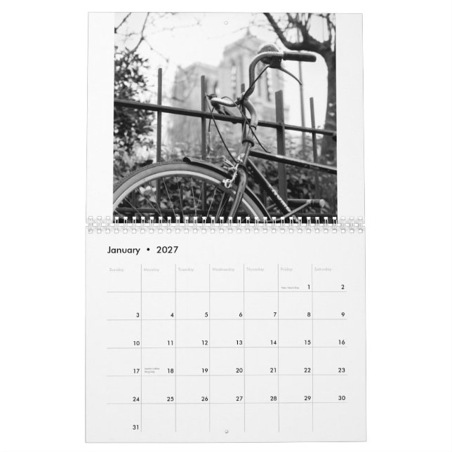 Calendário Paris, t'aime do je! (Jan 2027)