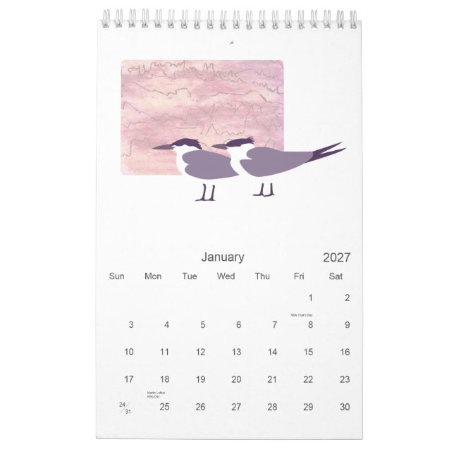 Calendário Pássaros 2010 (Jan 2027)