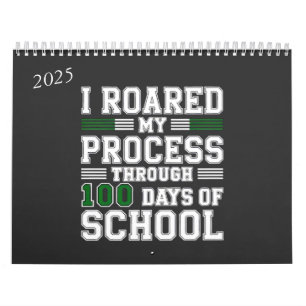 Calendário Passei meu processo por 100 dias de escola