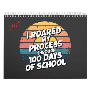 Calendário Passei meu processo por 100 dias de escola