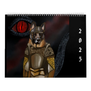 Calendário Pastor Alemão  “Dragons & Dogs “
