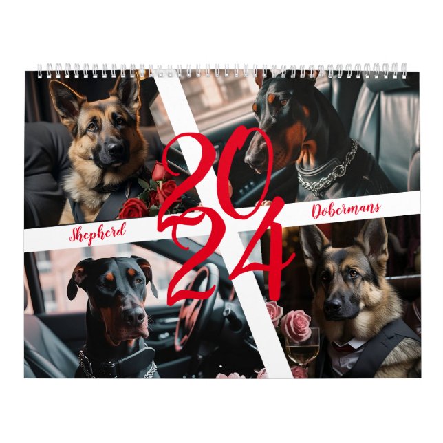 Calendário Pastores e dobermans. 2024 (Capa)